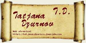 Tatjana Džurnov vizit kartica